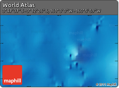 Physical Map of the Area around 3° 30' 2" S, 160° 34' 29" W