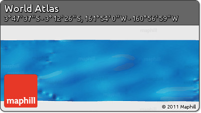 Physical Panoramic Map of the Area around 3° 30' 2" S, 161° 25' 30" W