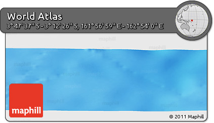Physical Panoramic Map of the Area around 3° 30' 2" S, 162° 25' 30" E