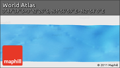 Physical Panoramic Map of the Area around 3° 30' 2" S, 162° 25' 30" E