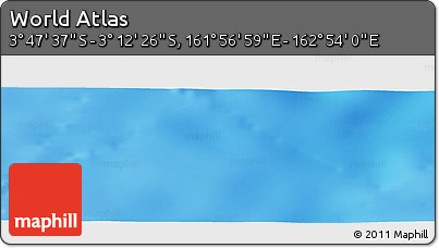 Physical Panoramic Map of the Area around 3° 30' 2" S, 162° 25' 30" E