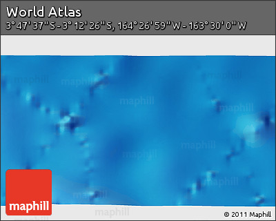 Physical 3D Map of the Area around 3° 30' 2" S, 163° 58' 29" W