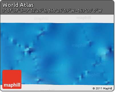 Physical 3D Map of the Area around 3° 30' 2" S, 163° 58' 29" W