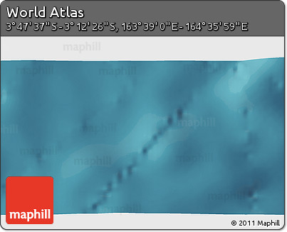 Satellite 3D Map of the Area around 3° 30' 2" S, 164° 7' 30" E