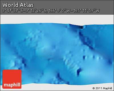 Physical 3D Map of the Area around 3° 30' 2" S, 165° 40' 30" W