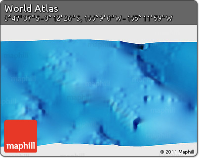 Physical 3D Map of the Area around 3° 30' 2" S, 165° 40' 30" W