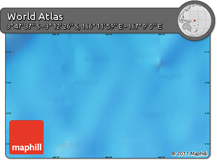 Physical Map of the Area around 3° 30' 2" S, 166° 40' 30" E