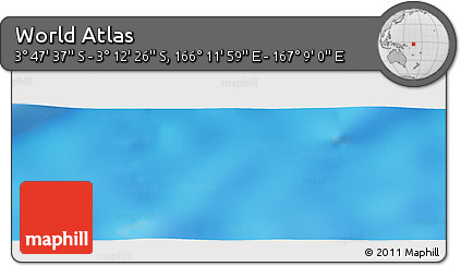 Physical Panoramic Map of the Area around 3° 30' 2" S, 166° 40' 30" E