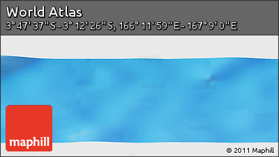 Physical Panoramic Map of the Area around 3° 30' 2" S, 166° 40' 30" E