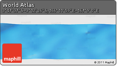 Physical Panoramic Map of the Area around 3° 30' 2" S, 166° 40' 30" E