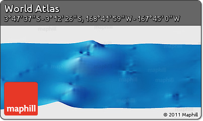 Physical Panoramic Map of the Area around 3° 30' 2" S, 168° 13' 29" W