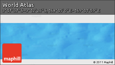 Physical Panoramic Map of the Area around 3° 30' 2" S, 169° 13' 29" E
