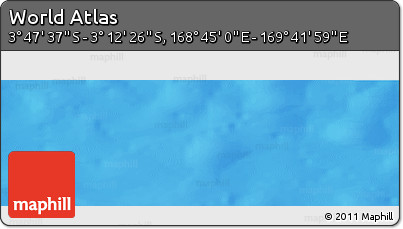 Physical Panoramic Map of the Area around 3° 30' 2" S, 169° 13' 29" E