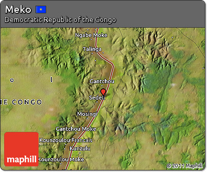 Satellite Map of Meko