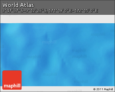Physical 3D Map of the Area around 3° 30' 2" S, 171° 46' 30" E