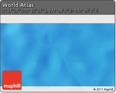 Physical 3D Map of the Area around 3° 30' 2" S, 171° 46' 30" E