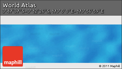 Physical Panoramic Map of the Area around 3° 30' 2" S, 173° 28' 29" E