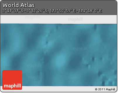 Satellite 3D Map of the Area around 3° 30' 2" S, 174° 19' 29" E