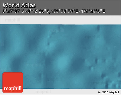 Satellite 3D Map of the Area around 3° 30' 2" S, 174° 19' 29" E