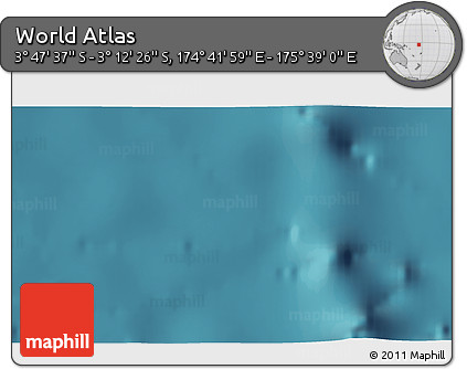 Satellite 3D Map of the Area around 3° 30' 2" S, 175° 10' 30" E