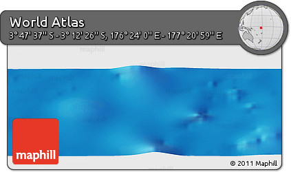 Physical Panoramic Map of the Area around 3° 30' 2" S, 176° 52' 30" E
