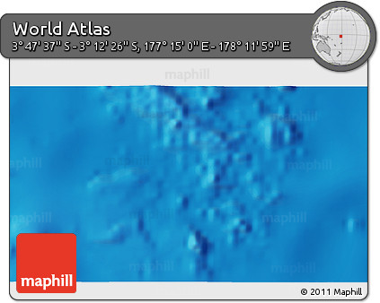 Physical 3D Map of the Area around 3° 30' 2" S, 177° 43' 29" E