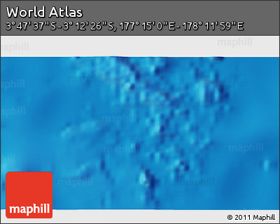 Physical 3D Map of the Area around 3° 30' 2" S, 177° 43' 29" E