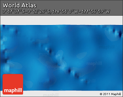 Physical 3D Map of the Area around 3° 30' 2" S, 178° 25' 30" W