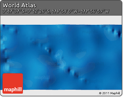 Physical 3D Map of the Area around 3° 30' 2" S, 178° 25' 30" W
