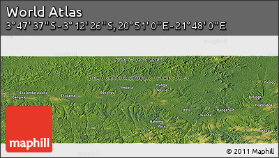 Satellite Panoramic Map of the Area around 3° 30' 2" S, 21° 19' 30" E