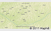 Physical 3D Map of the area around 3° 30' 2" S, 23° 52' 30" E