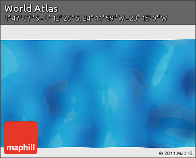 Physical 3D Map of the Area around 3° 30' 2" S, 23° 43' 30" W