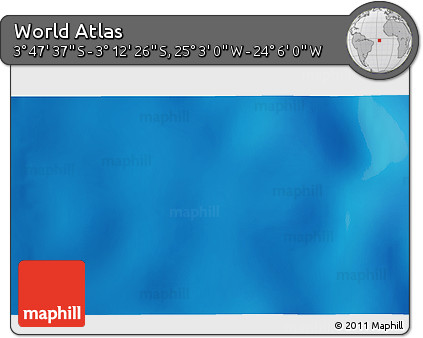Physical 3D Map of the Area around 3° 30' 2" S, 24° 34' 30" W