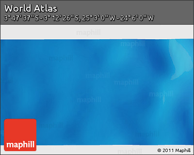 Physical 3D Map of the Area around 3° 30' 2" S, 24° 34' 30" W
