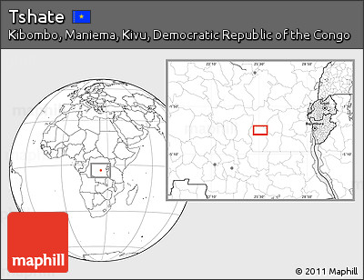 Blank Location Map of Tshate
