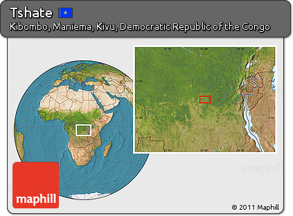 Satellite Location Map of Tshate