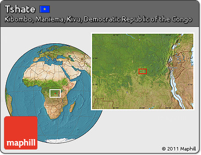 Satellite Location Map of Tshate