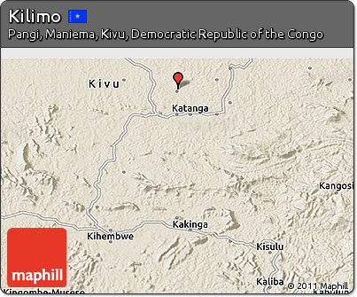Shaded Relief 3D Map of Kilimo
