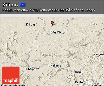 Shaded Relief 3D Map of Kilimo