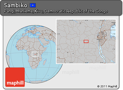 Gray Location Map of Sambiko