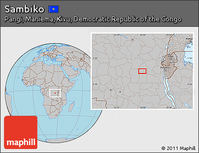 Gray Location Map of Sambiko