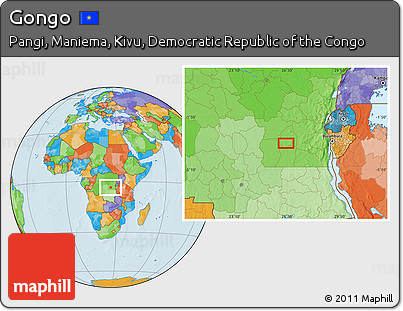 Political Location Map of Gongo