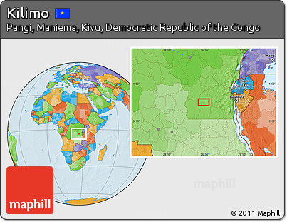 Political Location Map of Kilimo