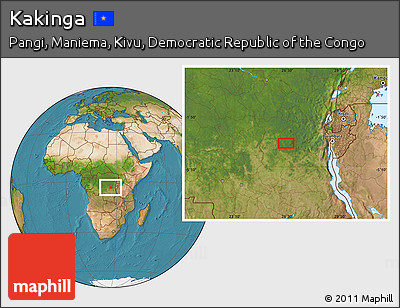 Satellite Location Map of Kakinga