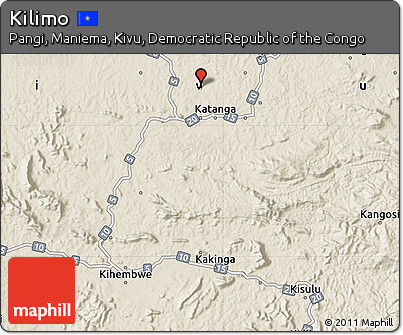 Shaded Relief Map of Kilimo