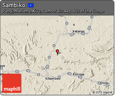 Shaded Relief Map of Sambiko