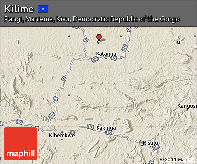 Shaded Relief Map of Kilimo