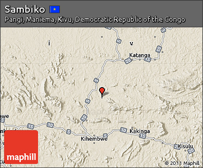Shaded Relief Map of Sambiko