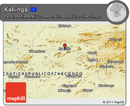 Physical Panoramic Map of Kakinga