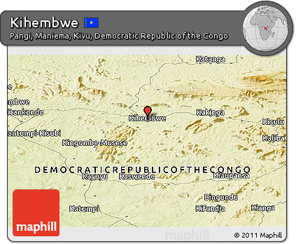 Physical Panoramic Map of Kihembwe